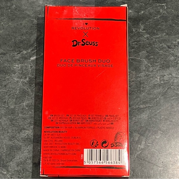 Dr. Seuss x I Heart Revolution Brush Duo Set NWT Limited Edition Thing 1 Thing 2 - Picture 2 of 5